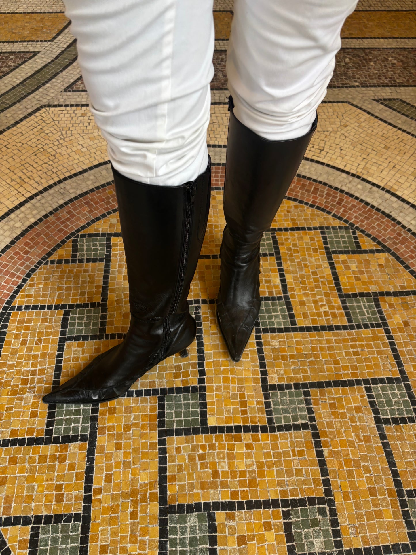 Vintage Black leather boots