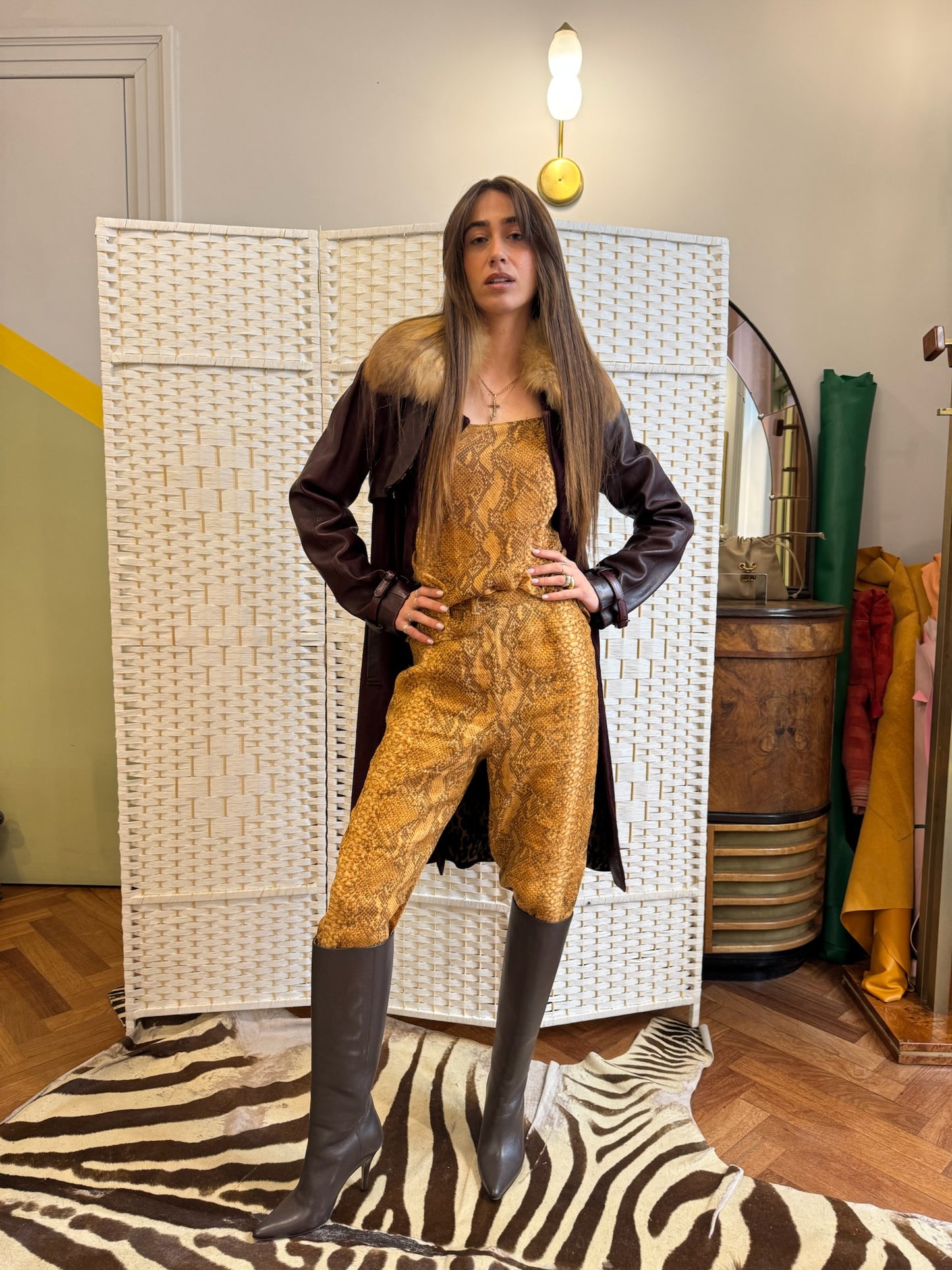 Vintage Snake Print Co-ord Set