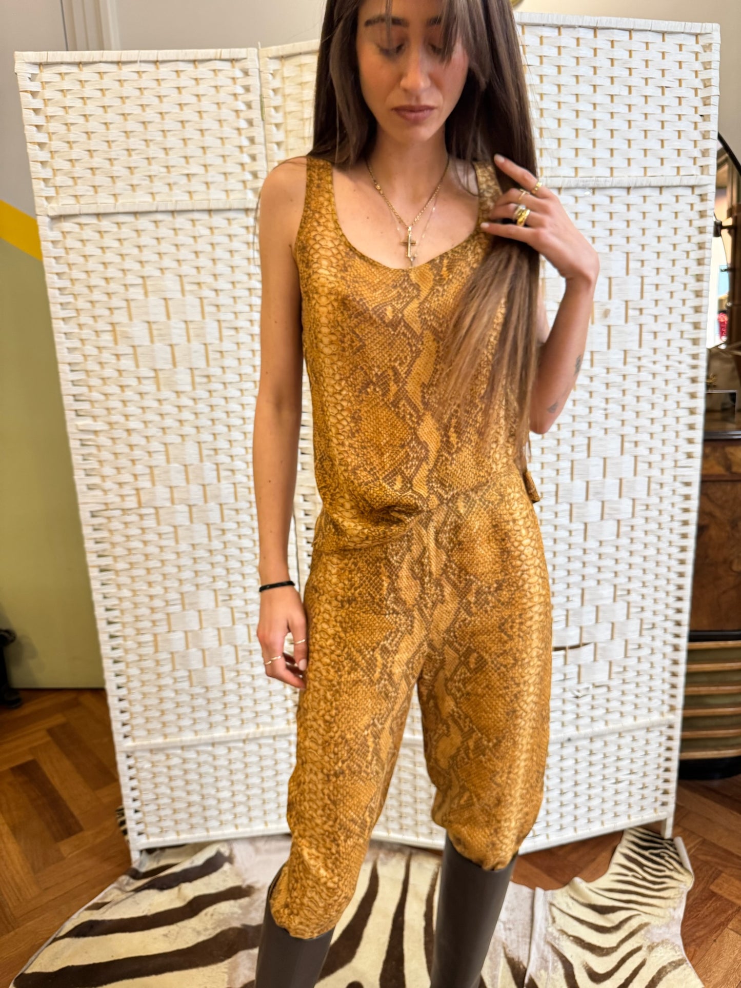 Vintage Snake Print Co-ord Set