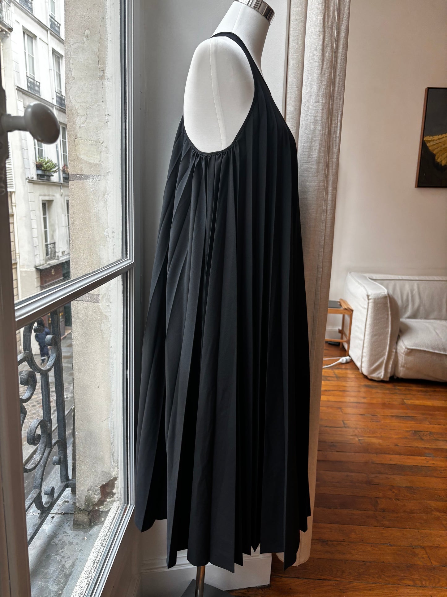 Maison Kitsune pleated sleeveless dress