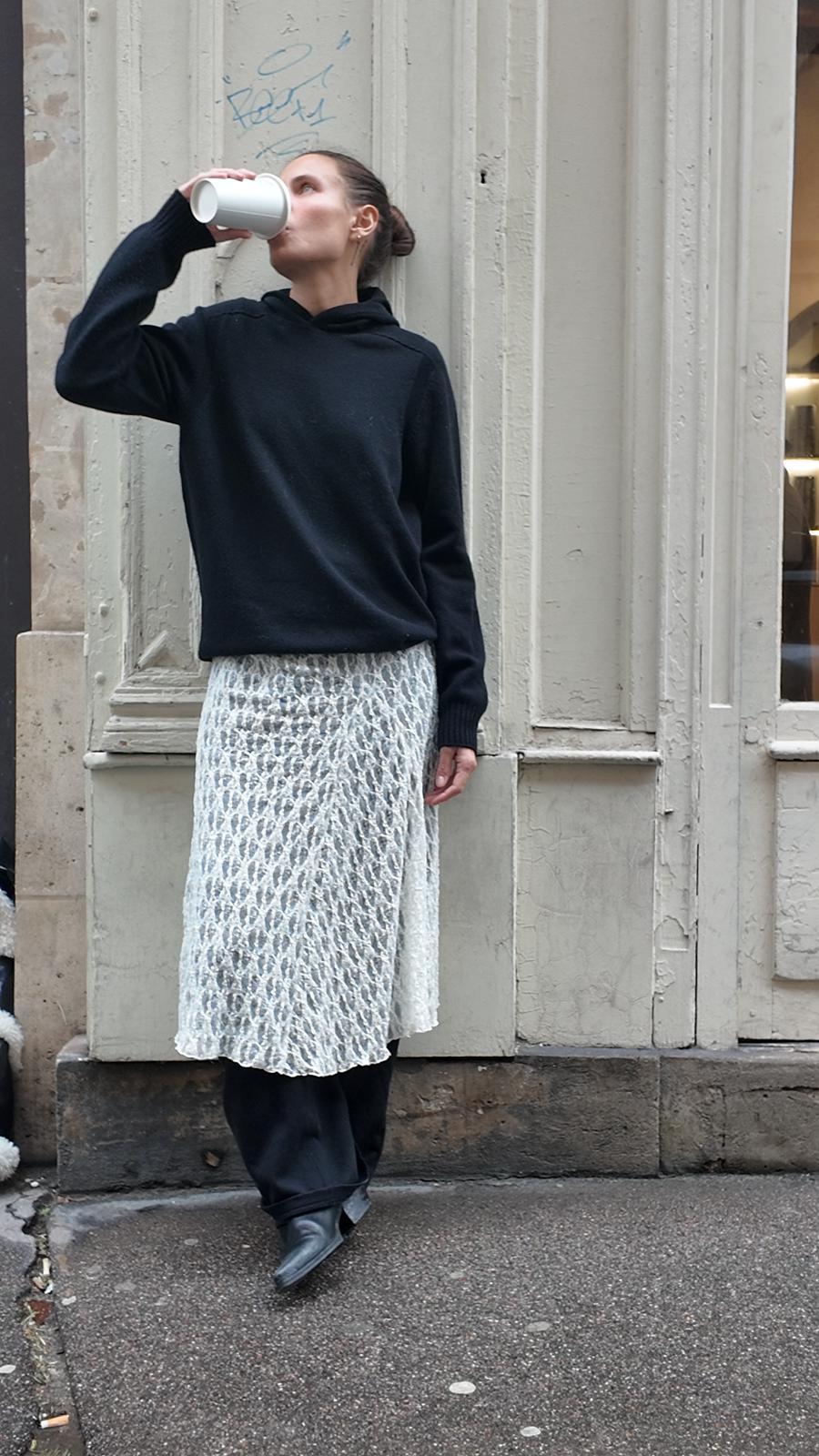 Vintage white lace skirt