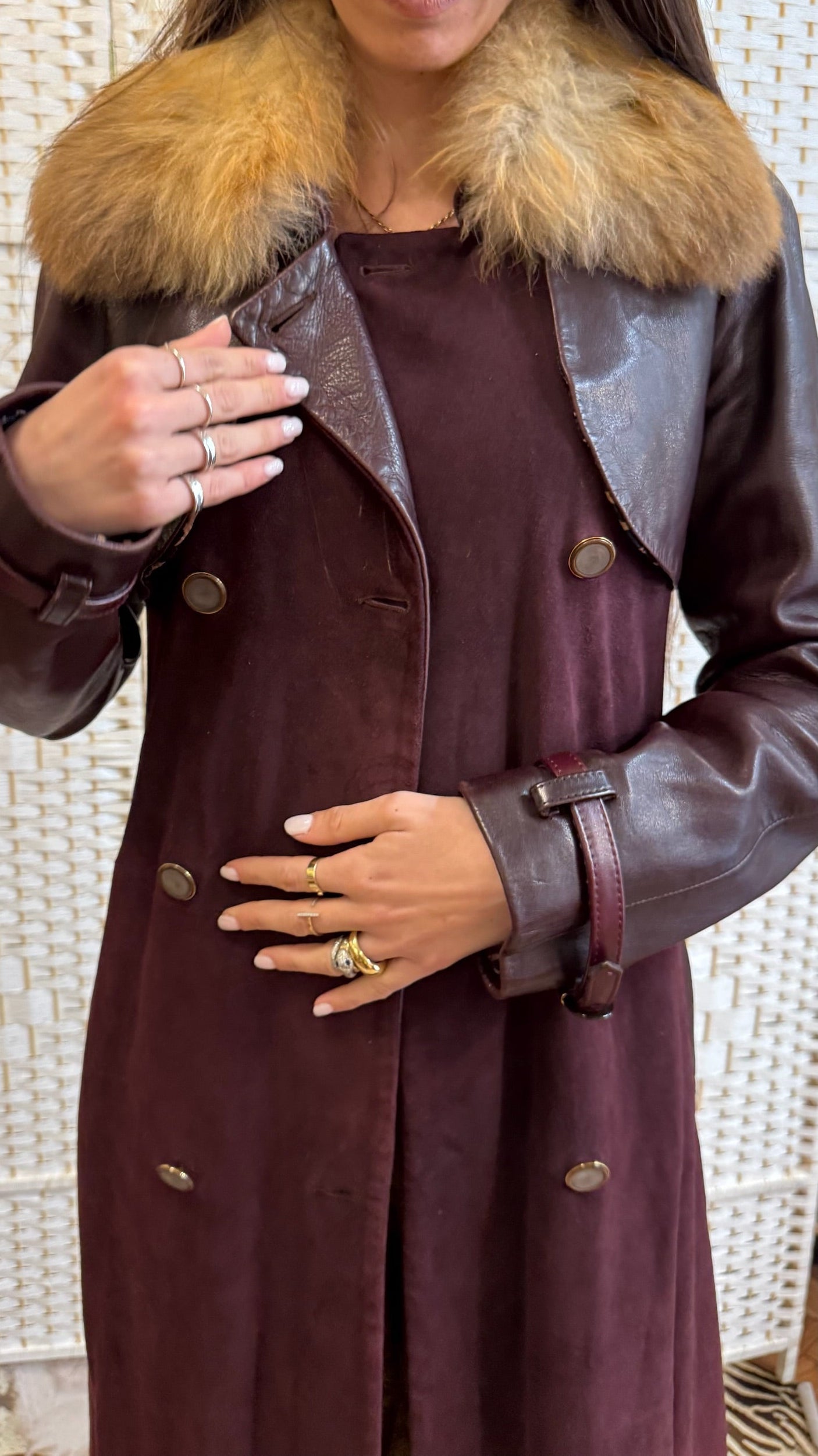 Dolce&Gabbana leather and suede coat