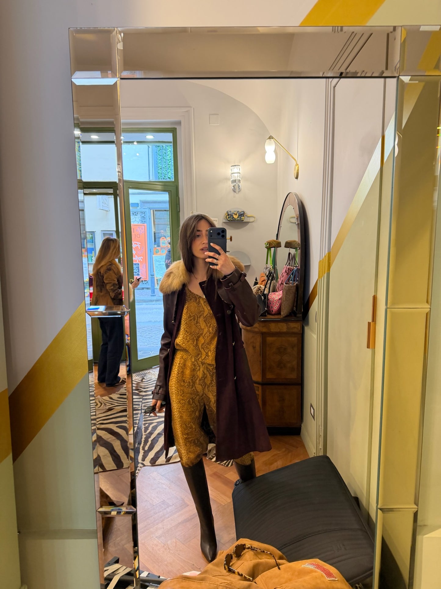 Dolce&Gabbana leather and suede coat