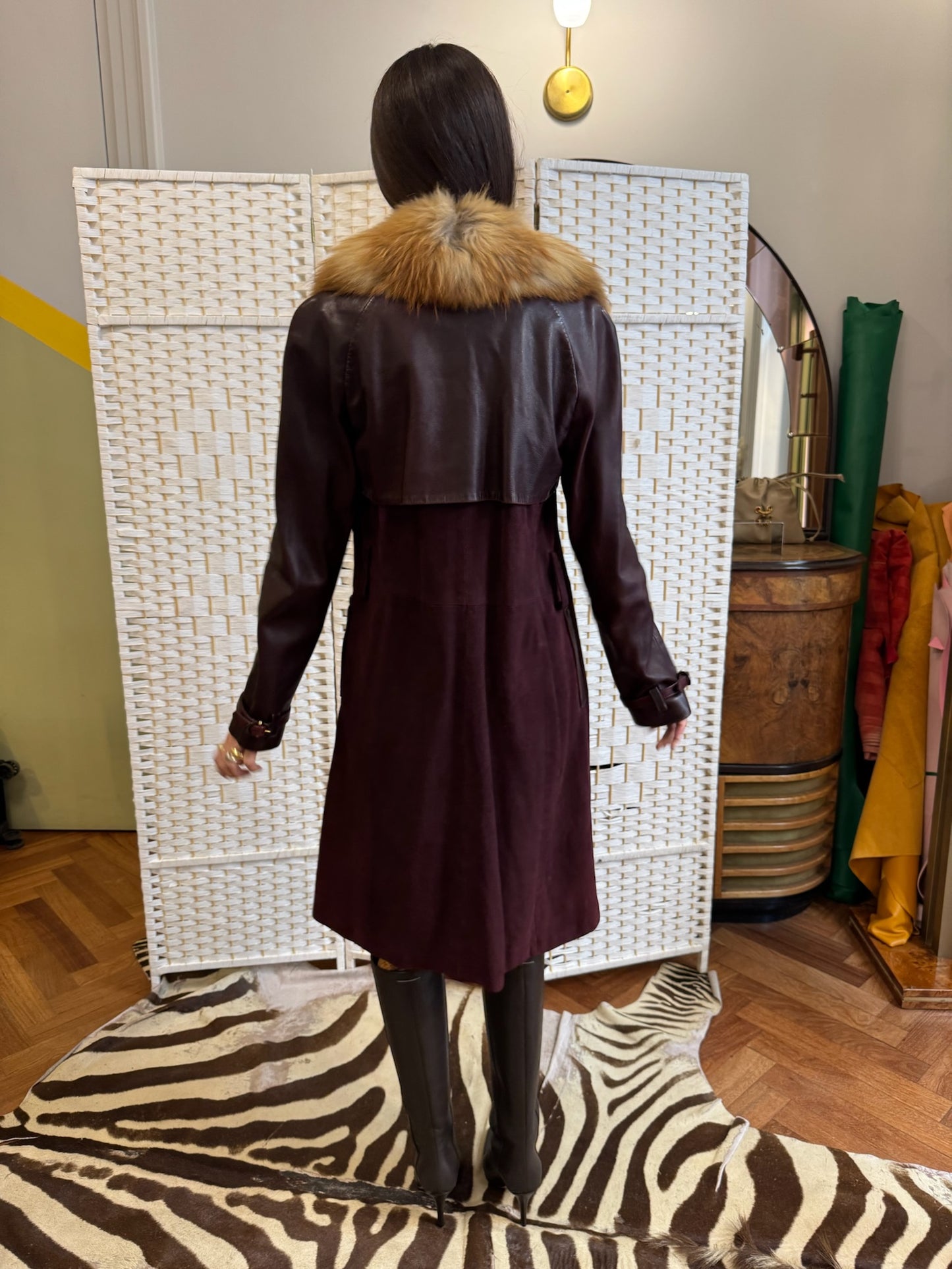 Dolce&Gabbana leather and suede coat