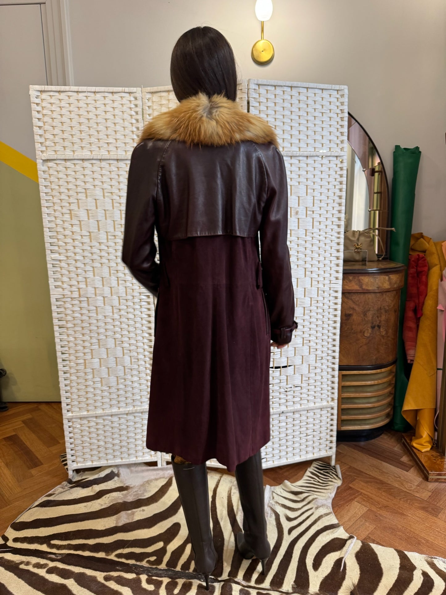 Dolce&Gabbana leather and suede coat