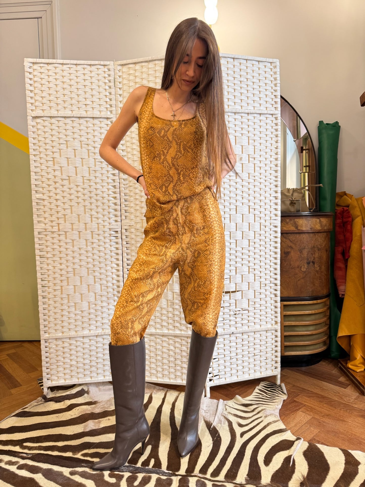 Vintage Snake Print Co-ord Set