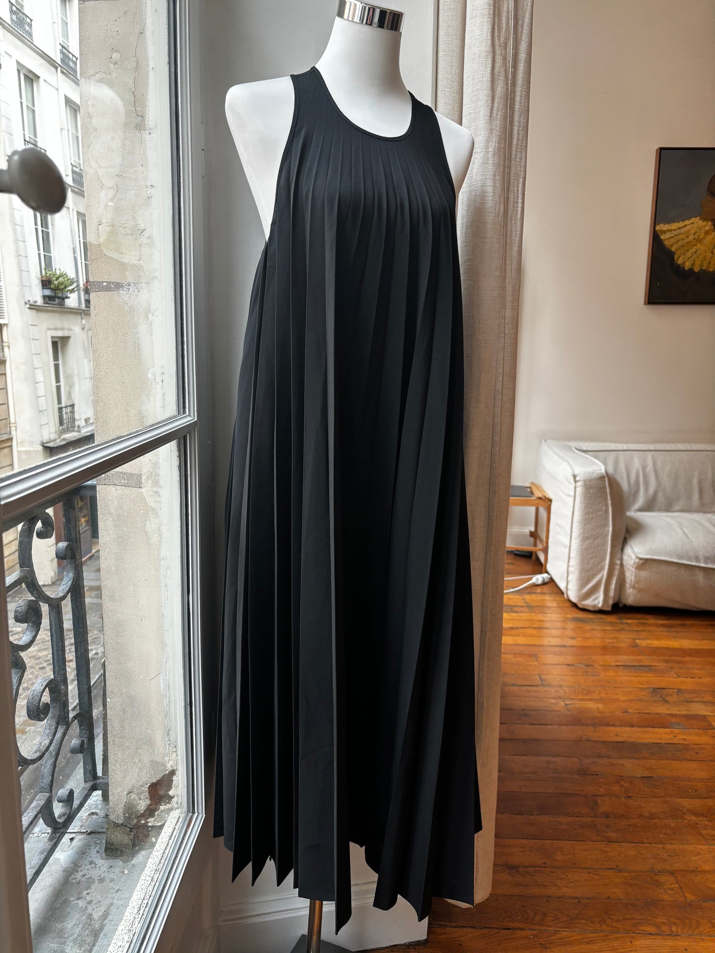 Maison Kitsune pleated sleeveless dress