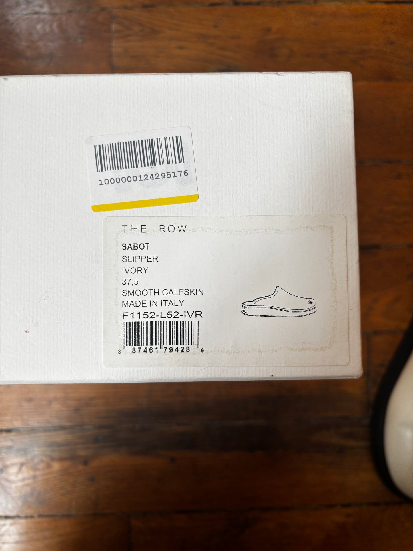 THE ROW white leather mules