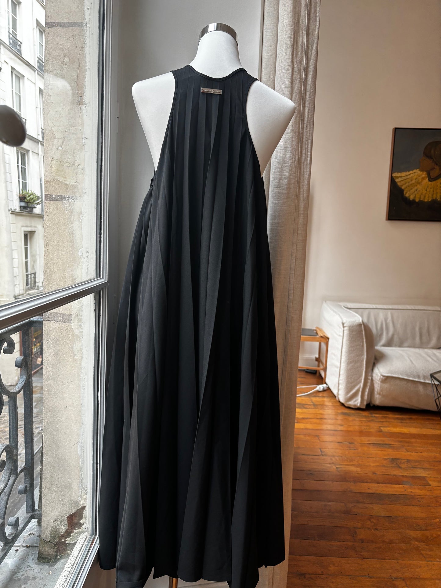 Maison Kitsune pleated sleeveless dress