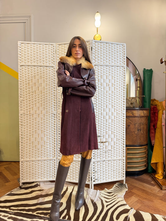 Dolce&Gabbana leather and suede coat