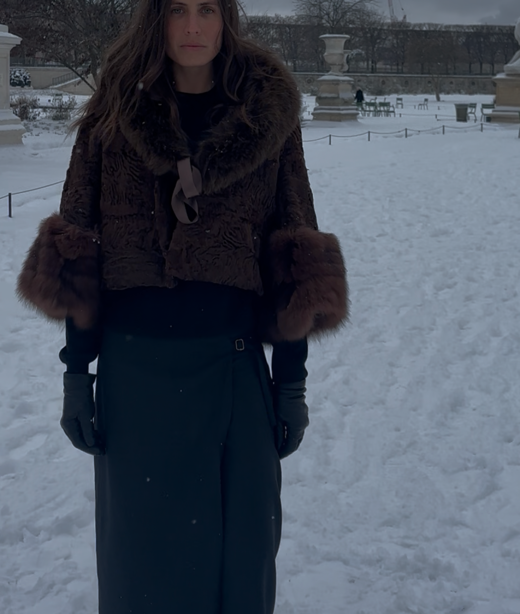 Vintage fox fur coat.