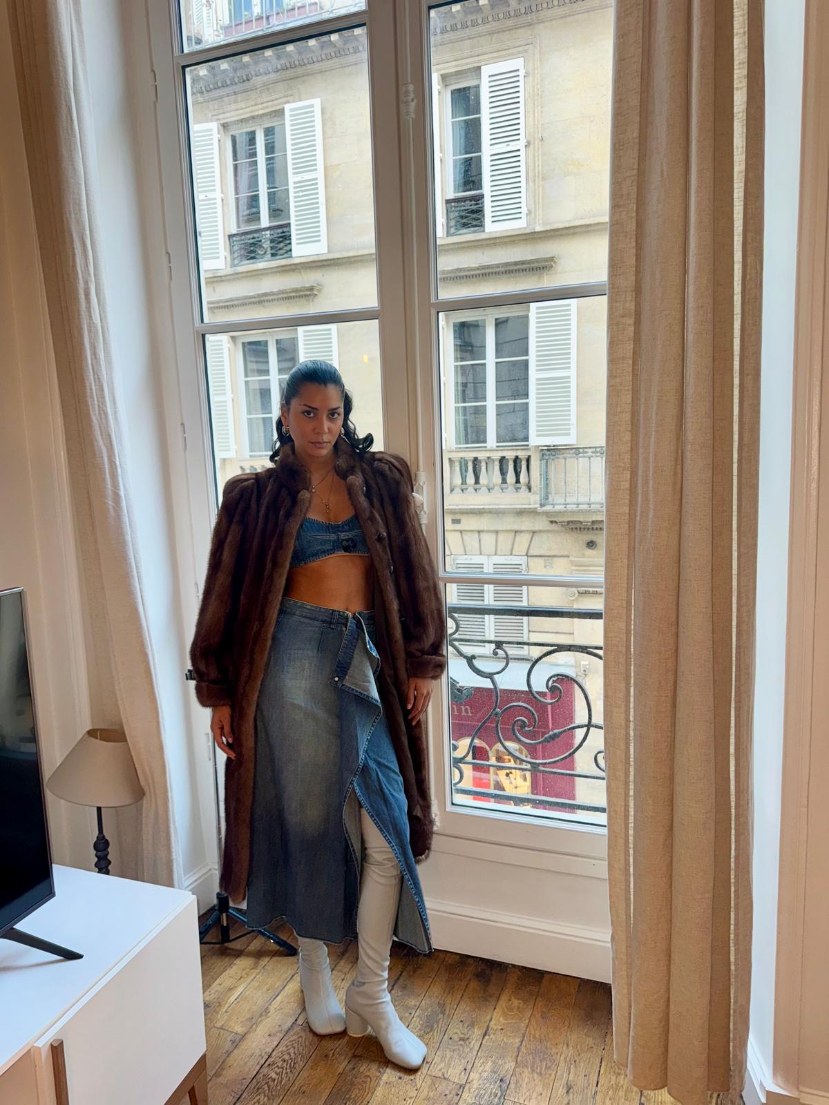 Saint Laurent Maxi Fur Coat