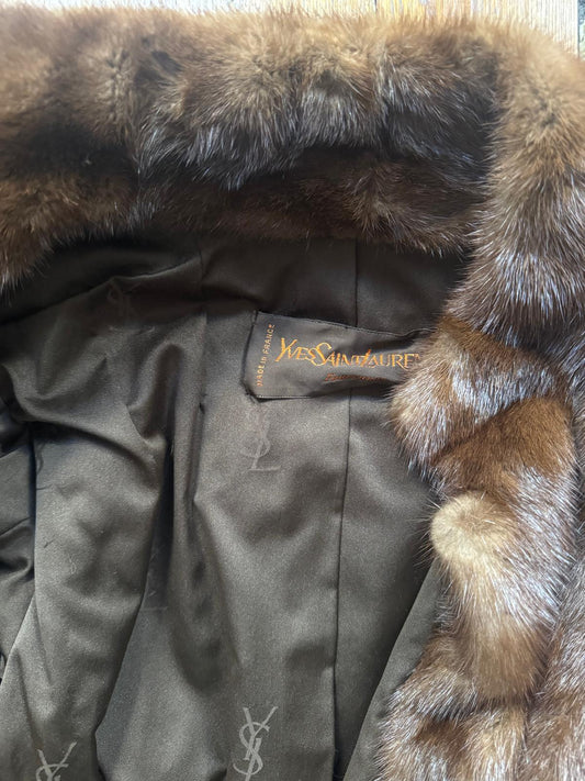 Saint Laurent Maxi Fur Coat