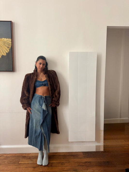 Saint Laurent Maxi Fur Coat