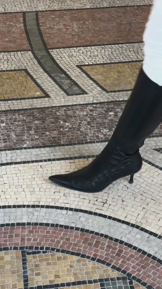 Vintage Black leather boots